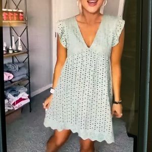 NWOT Baby blue dress w/ shorts